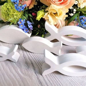 Communion decoration also for baptism and confirmation... 6 concrete fish in different sizes