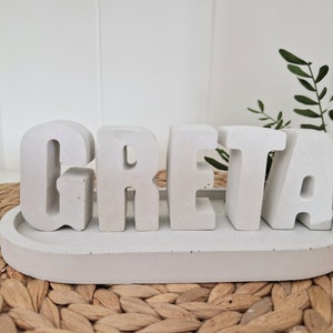 Concrete letters ABC name... table decoration birthday / holidays / baptism / communion / school enrolment