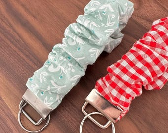 Handmade Scrunchie Keychain Wristlet | Key Fob | Gifts For Her | Stocking Stuffers