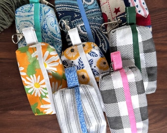 Handmade Fabric Dog Waste Bag Dispenser | 360 Swivel Clasp