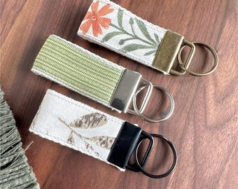 Mini Fabric Keychain | Handmade Cotton Keyfob