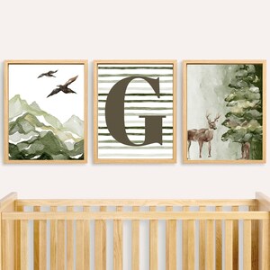 Woodland Nursery Decor, Woodland Boy Nursery Decor, Baby Boy Woodland Theme, Prints For Boy Room