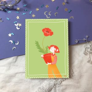 Illustration ~ Coquelicot ~ Collection Renouveau ~ A6 Postcard ~ Luniversdelumi x Cloquelicot art