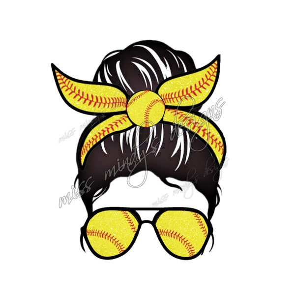 Softball Face Glitter Etsy