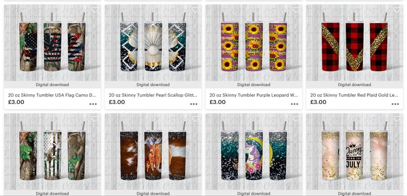 Instant Download template 20 oz Skinny Tumbler Sublimation PNG Design 20 oz Skinny Tumbler Cow hide teal glitter