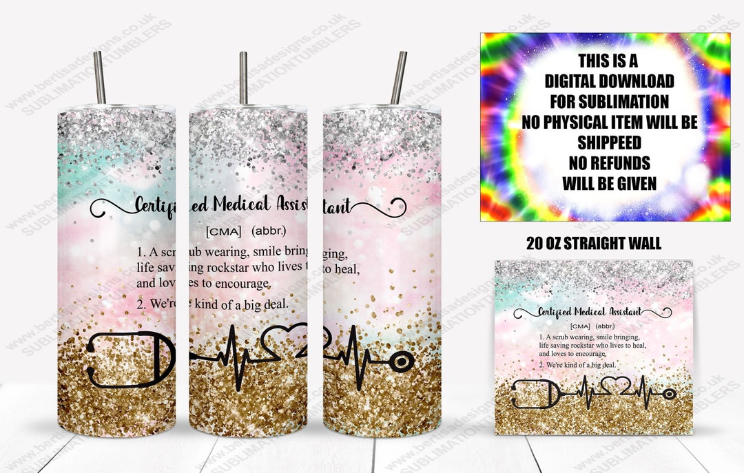 CMA Definition 20oz Skinny Tumbler Wrap, Straight Tumbler, Sublimation