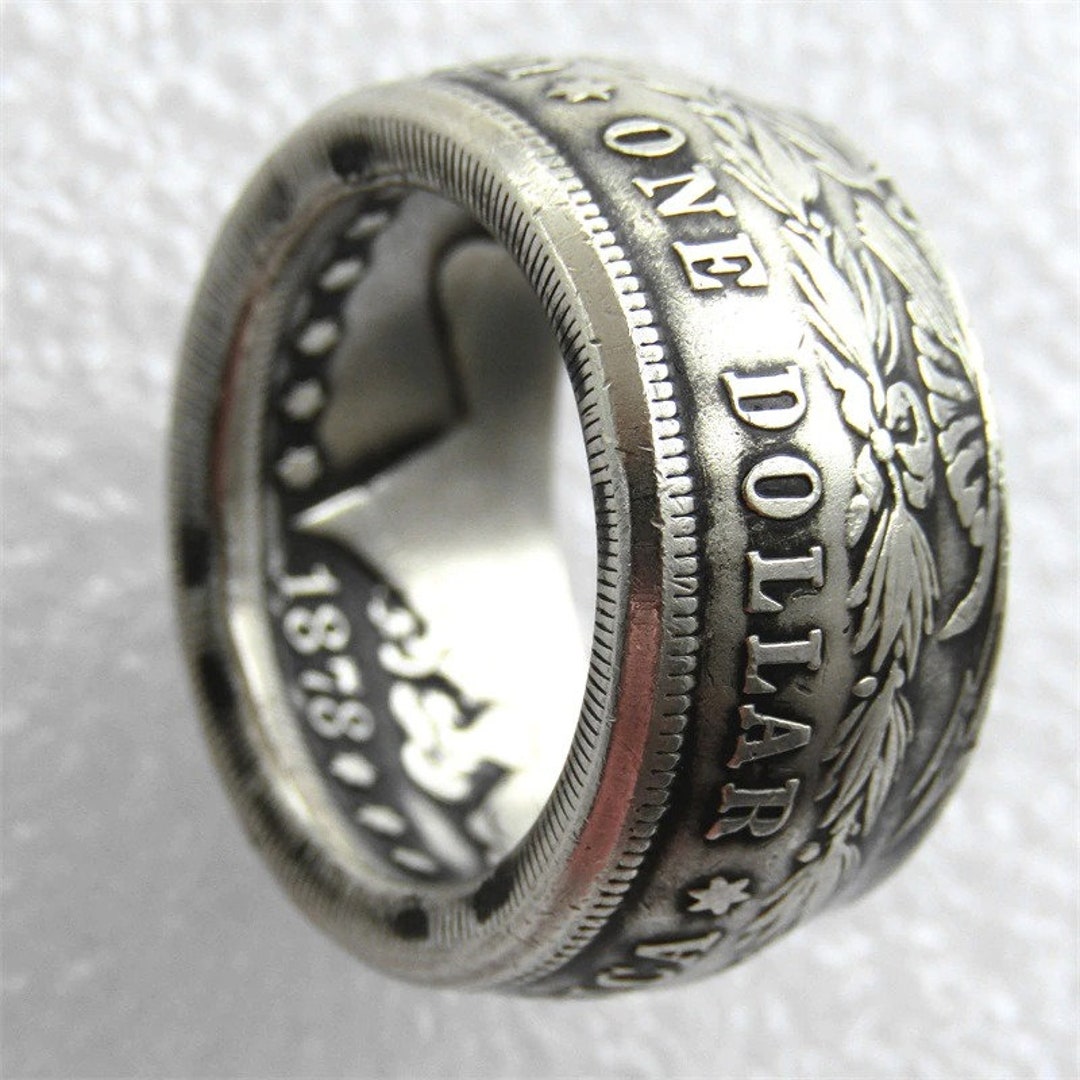 Dollar Coin Ring, Handmade Dollar Eagle Ring, Eagle Coin Ring