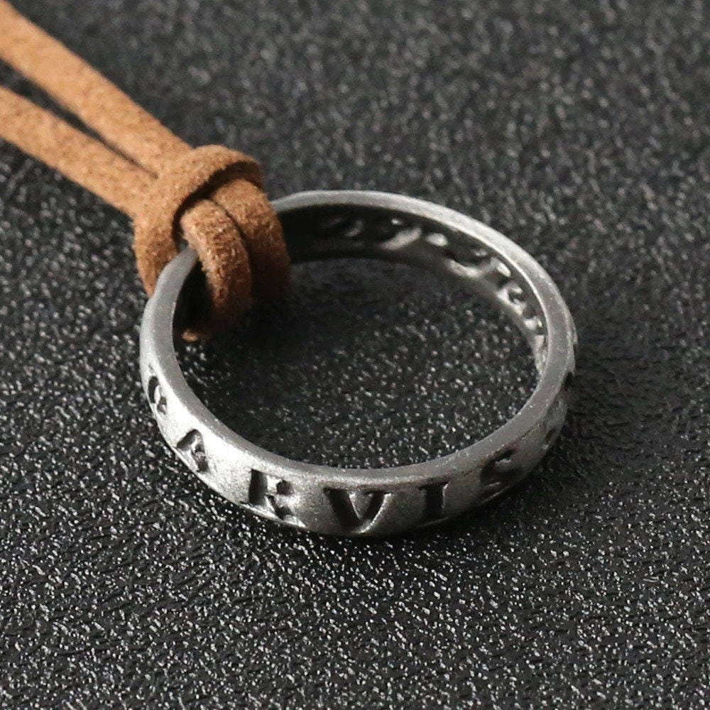 Movie Game Uncharted 4 Necklace Nathan Drake Cosplay Ring Leather Code  Ancient Vintage Pendant Jewelry Prop