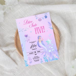 Dive Into Five Editable Digital Party Invitation