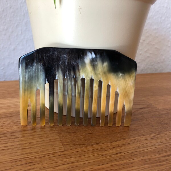 Buffalo horn comb, wide toothed comb, pocket comb, thick material
