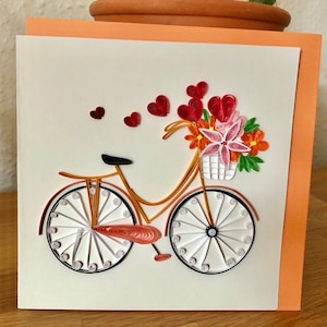 Cartão de aniversário, cartão de penas à mão, cartão de parabéns, presente para ela, cartão com girassóis