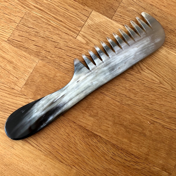 Buffalo horn comb, handle comb, horn hair brush, wide toothed Comb