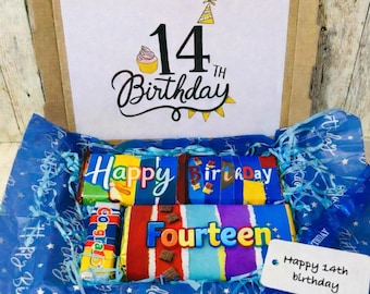 14th Birthday Chocolate Bar, Selecetion Box, Fourteen Birthday Gift, Novelty Teenager Present
