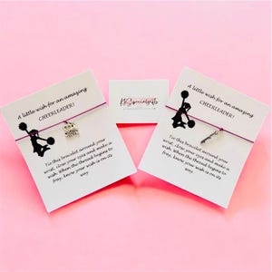 Personalised Cheerleader Charm Bracelet: Gymnastics Dance Gift, Birthday, Christmas,