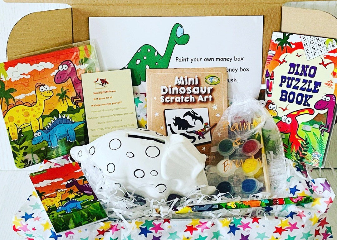 Paint Your Own Dinosaur Money Box, Dinosaur Gift, Dinosaur Activity