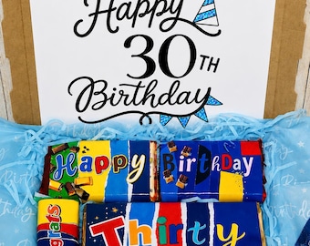 Personalised 30th Birthday Chocolate Gift, 30th Birthday Gift Box, Chocolate Selection Box, 30th Birthday Present