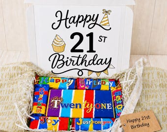 21st Birthday Chocolate Bar: Personalised Chocolate Gift, Twentyone, milestone gift, novelty gift, Selection Box