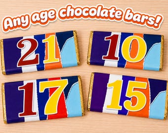 Personalised Birthday Chocolate Bars, Any Age, Novelty Gift, Happy Birthday, Sweet Treats