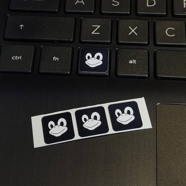 Keyboard Overlay Stickers x3 | Decal for Linux Tux Ubuntu Debian Fedora Arch Elementary OS OpenSUSE