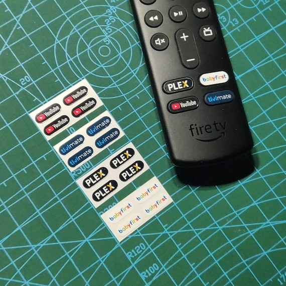 Shortcut Stickers for Fire TV Remote PLEX Youtube Etsy