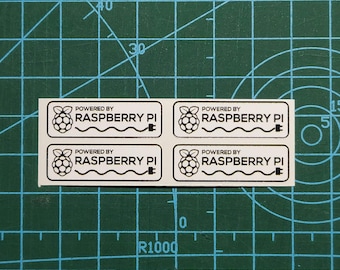 Powered By Raspberry Pi Decal Sticker for DIY Projects