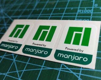 3x Manjaro Linux Computer Laptop Decal Stickers