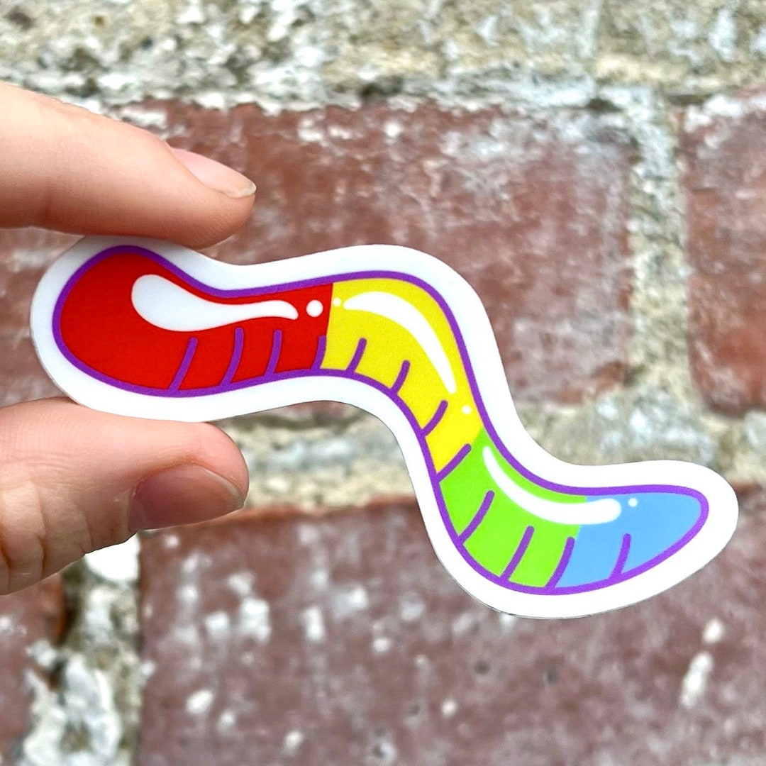 Gummy Worm Sticker Waterproof Sticker Cut Vinyl Sticker - Etsy