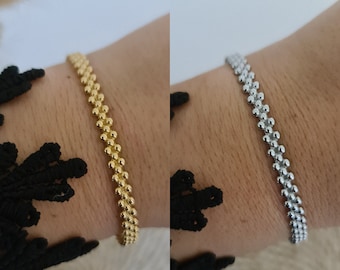 Women's adjustable gold or silver stainless steel bangle, women's bracelet, gold bangle, golden bracelet, steel jewelry, Mother's Day gift idea,
