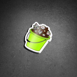 Bucketful of Treasures Glitter Sticker - Treasure Buckets Co., Vinyl Sticker, Weatherproof, Decal, Waterproof, Laptop, Car, Labels, Folder