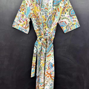 Green Jungle Print Kimono Robes, Morning Tea Coat, Bridesmaid Robe, Women Wear Cotton  robe Jacket, Bridal Robe