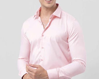 Men's Wrinkle-Resistant Cotton Long Sleeve Dress Shirt - White