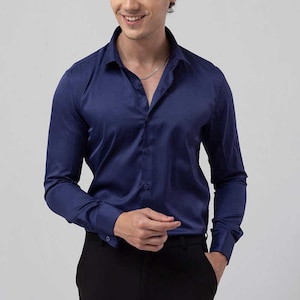 Men&#39;s Long Sleeve Shirt – Wrinkle-Resistant Business Dress Shirt. High-End Professional Casual Suit White Shirt
