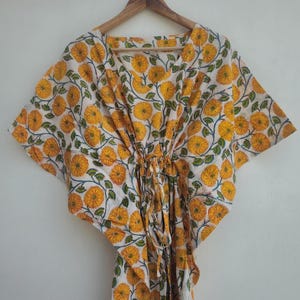 Cotton Kaftan, Indian Floral Kaftan, Long Caftan,Dress For to be Moms, Beach Cover up, Sleepwear, Indian Kaftan, Maxi Dress,Bikini Cover Up