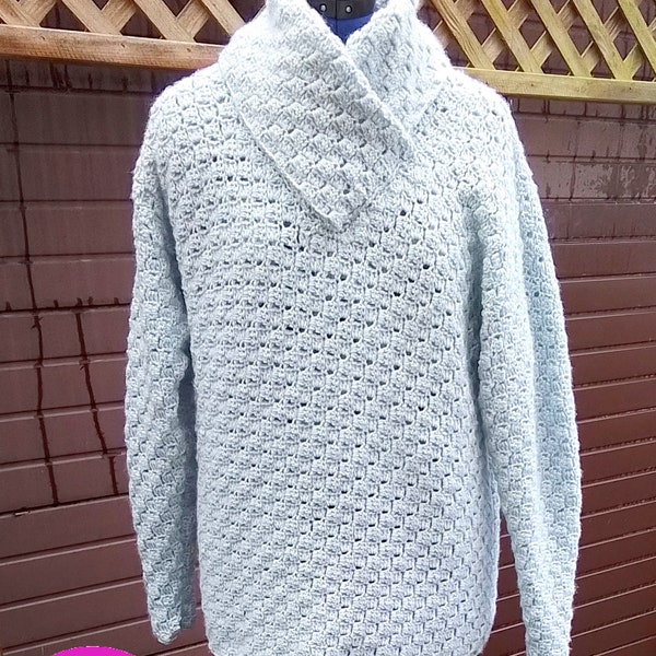 C2C shawl collar jumper