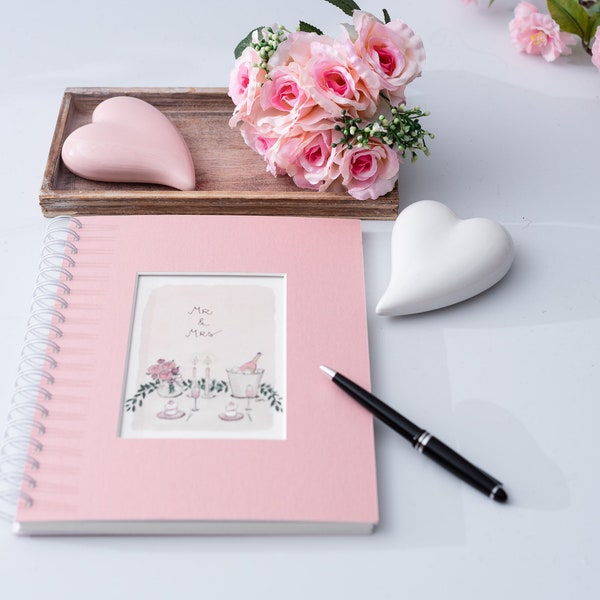 Journal Album Scrapbooking Fotoalbum Tagebuch Planer zum selbst gestalten Hochzeit Gästebuch