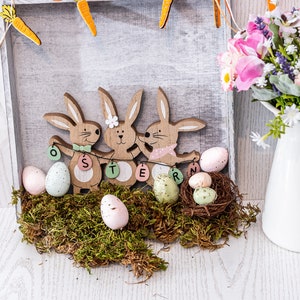 Rabbit figure Easter Easter bunny Easter decoration Easter decoration decoration decorative figure decorative rabbit spring Easter decoration wooden rabbit decoration table decoration