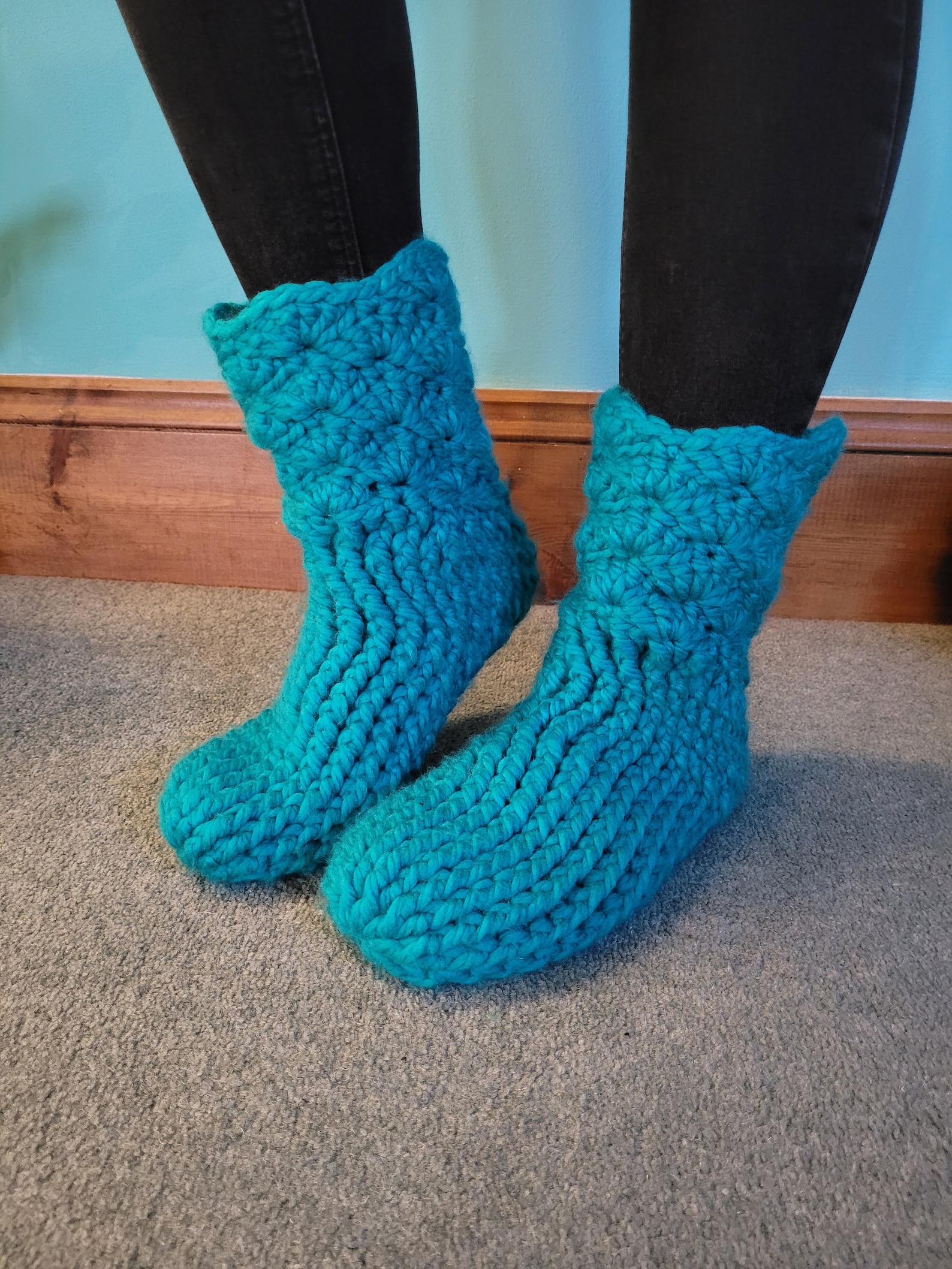 Crochet slipper socks Etsy
