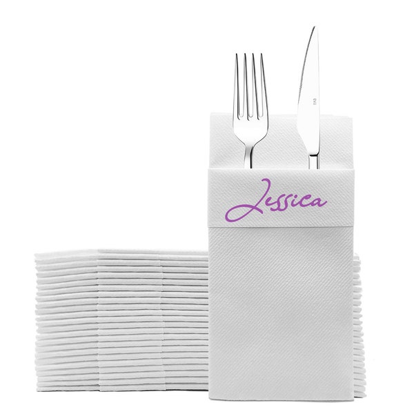 custom printed Airlaid Napkin, Perfect Size Linen-Like Handmade Disposable, Pocket wedding napkins for reception or Events