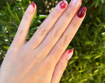 Press on Nails/Fake Nails/French Nails/Trendy Nails/Red Nails/Fall Nails/Winter Nails/Summer Nails/Spring Nails/Press ons/False Nails/Nails