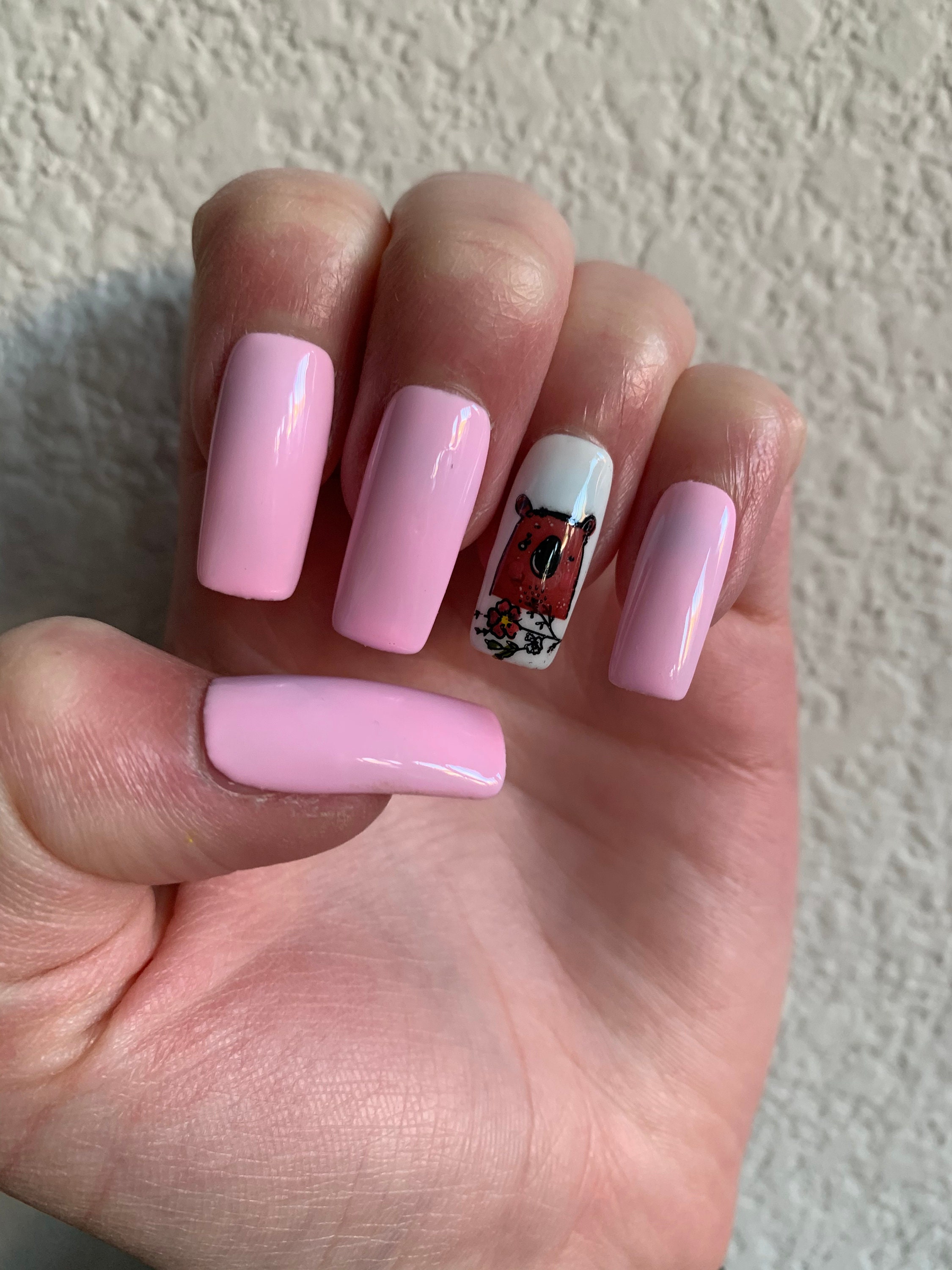 Press-On Nails and FREE SETSpring NailsSummer NailsBear | Etsy