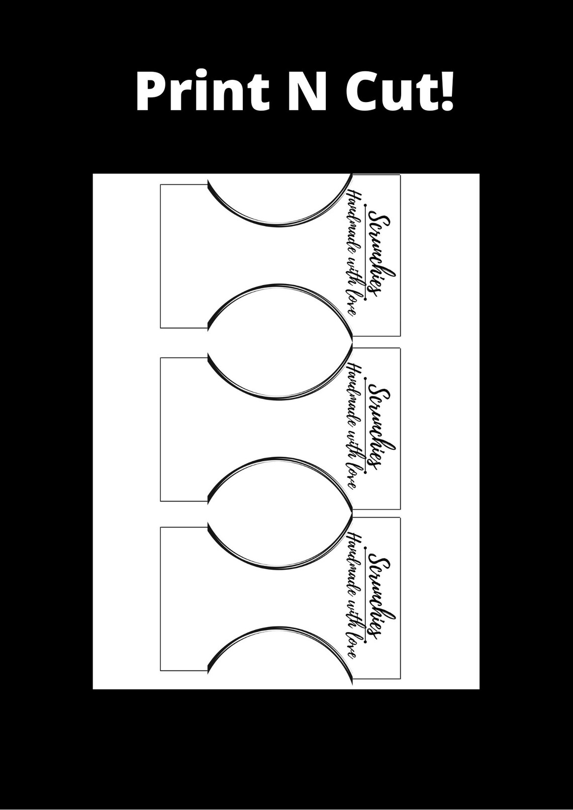 Printable Scrunchie Tags Hanging Display Template Ad free Etsy