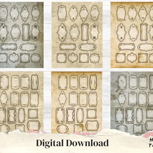Blank Printable Colored Labels Digital Download for Junk Etsy Blank Printable Colored Labels Digital Download for Junk Etsy
