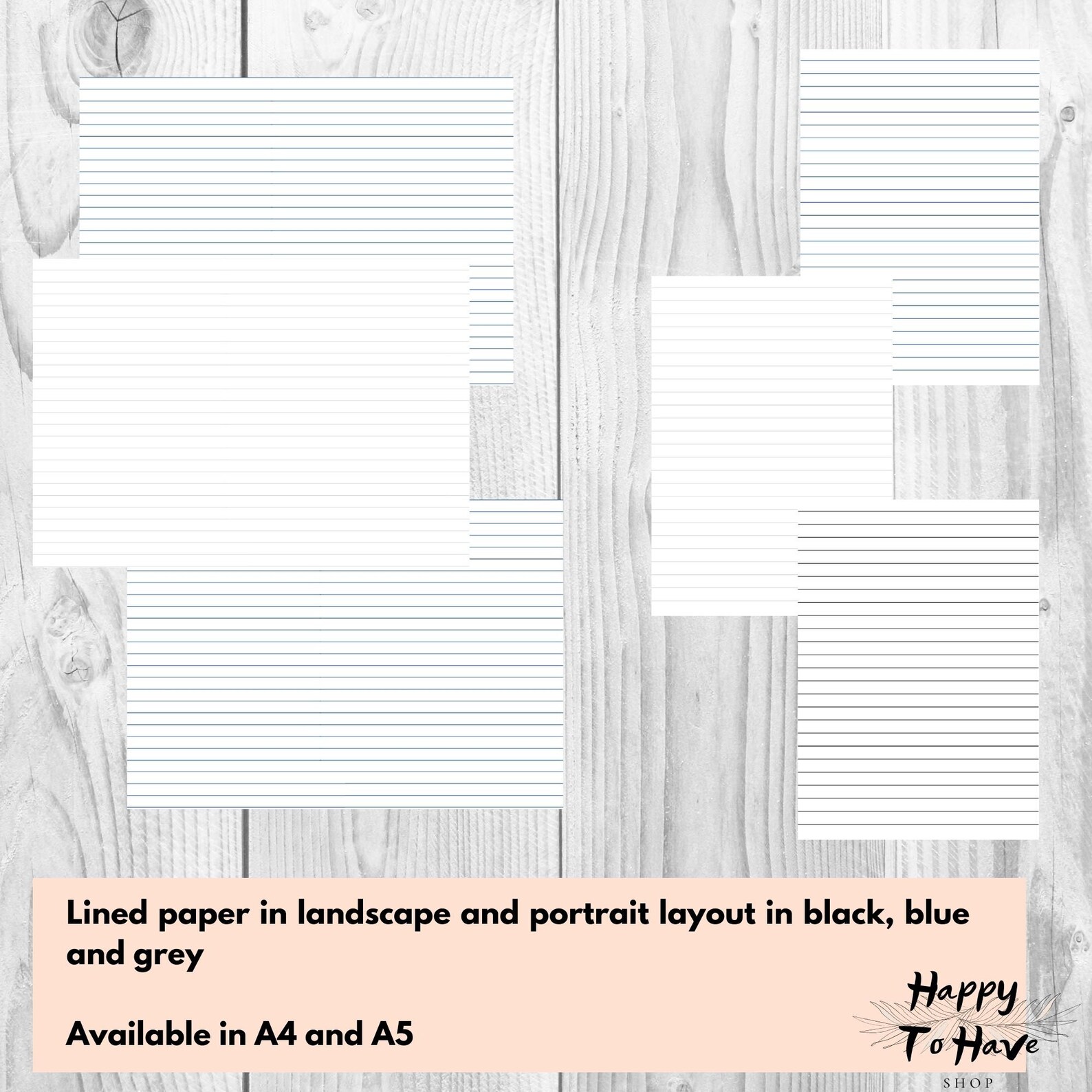 Digital Download Writing Paper Journal Template Journal Etsy