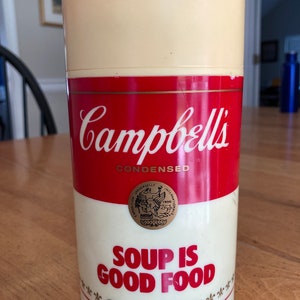 Vintage Retro Campbell&#39;s Soup Thermos, Campbells Soup Thermos, Vintage Campbell Soup Thermos, Campbells Soup Is Good Food, Fuel For Fitness