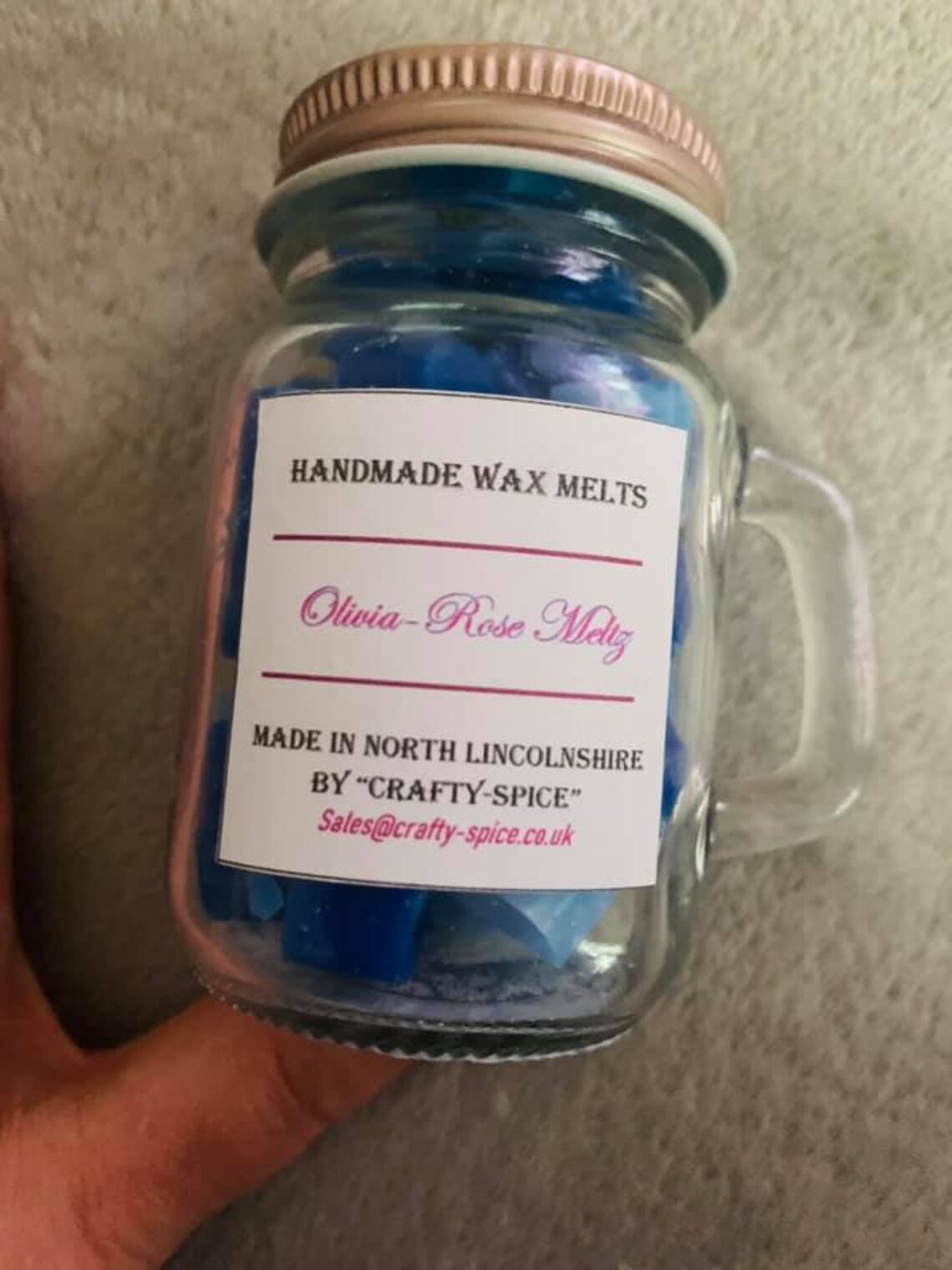 Highly Scented mini jar of Wax melt shapes in variety of Etsy