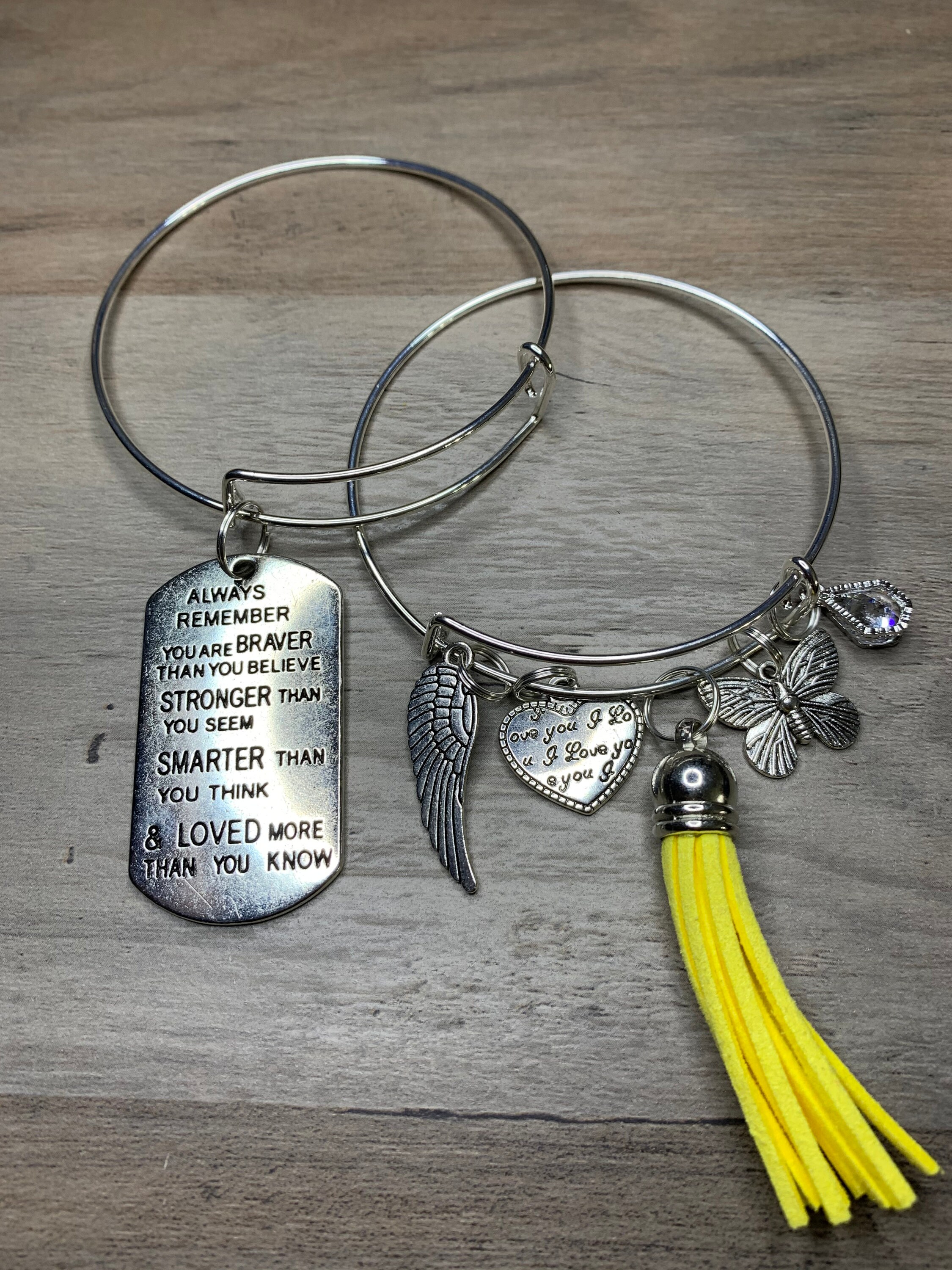 Charm Bangle Sets Etsy