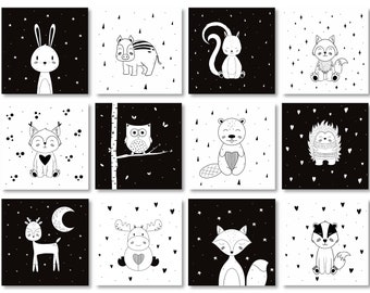 Baby Contrast Cards, Baby Sensory Cards, High Contrast Cards, Black and White Newborn Cards, Infant Cards, Baby Flash Cards