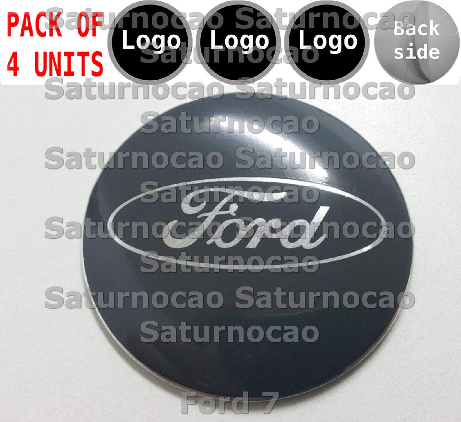Set of 4 pieces FORD Metal Stickers Wheels Center Cap Logo Etsy