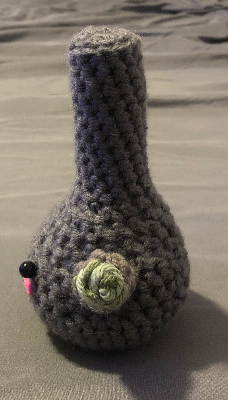 Crocheted 420 BongPipe Plushie with Lighter
