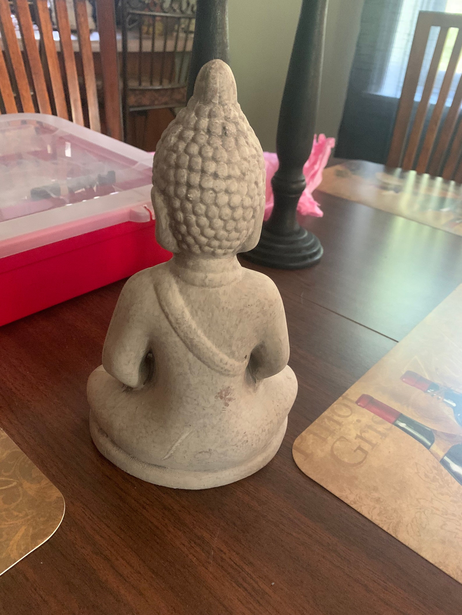 Buddha Statue with candle holder Etsy
